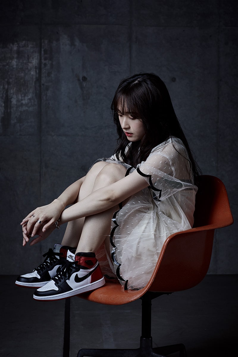 あわつまい × NIKE AIR JORDAN 1 “BLACK TOE SATIN” 1枚目