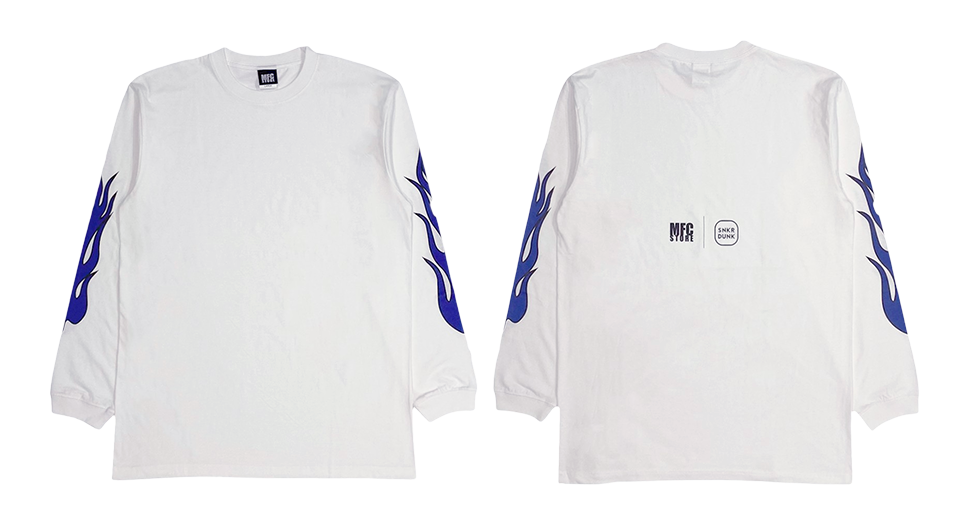 FLAME L/S TEE(WHITE)
