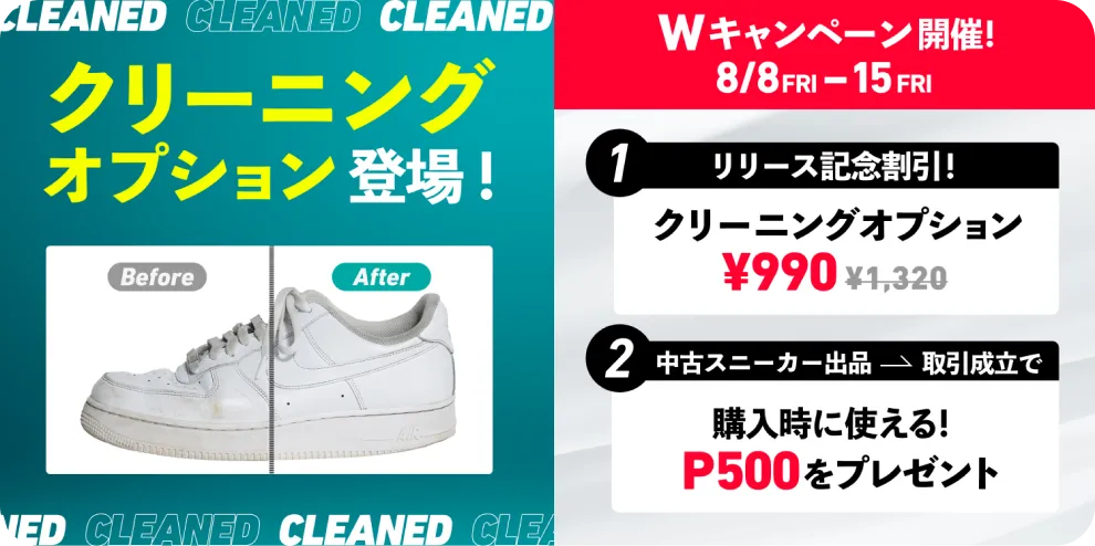 クリーニングオプションが登場