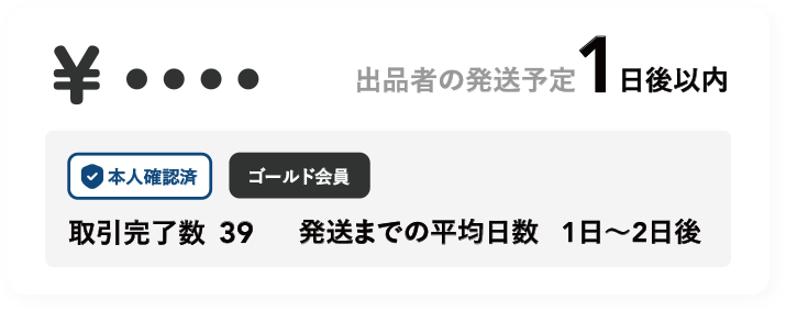 出品者の発送予定の表示