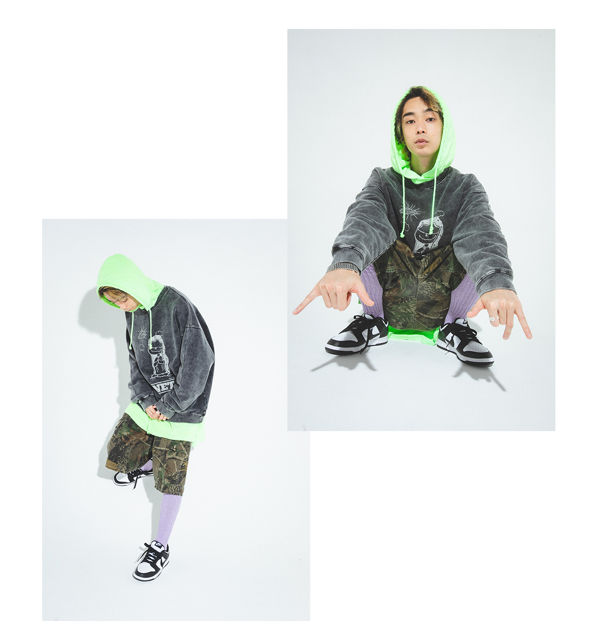 9090 × SNKRDUNK Pray For Sneaker Sweat BLACK