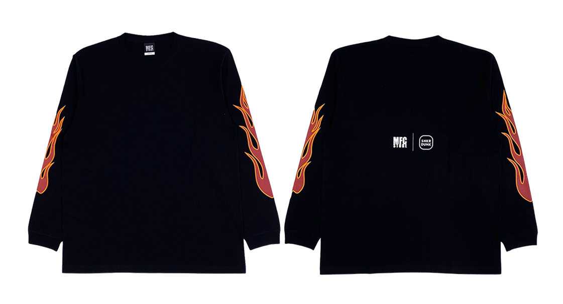 FLAME L/S TEE(BLACK)