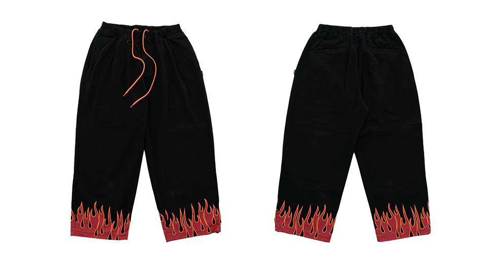 FLAME DOBON PANTS(BLACK)
