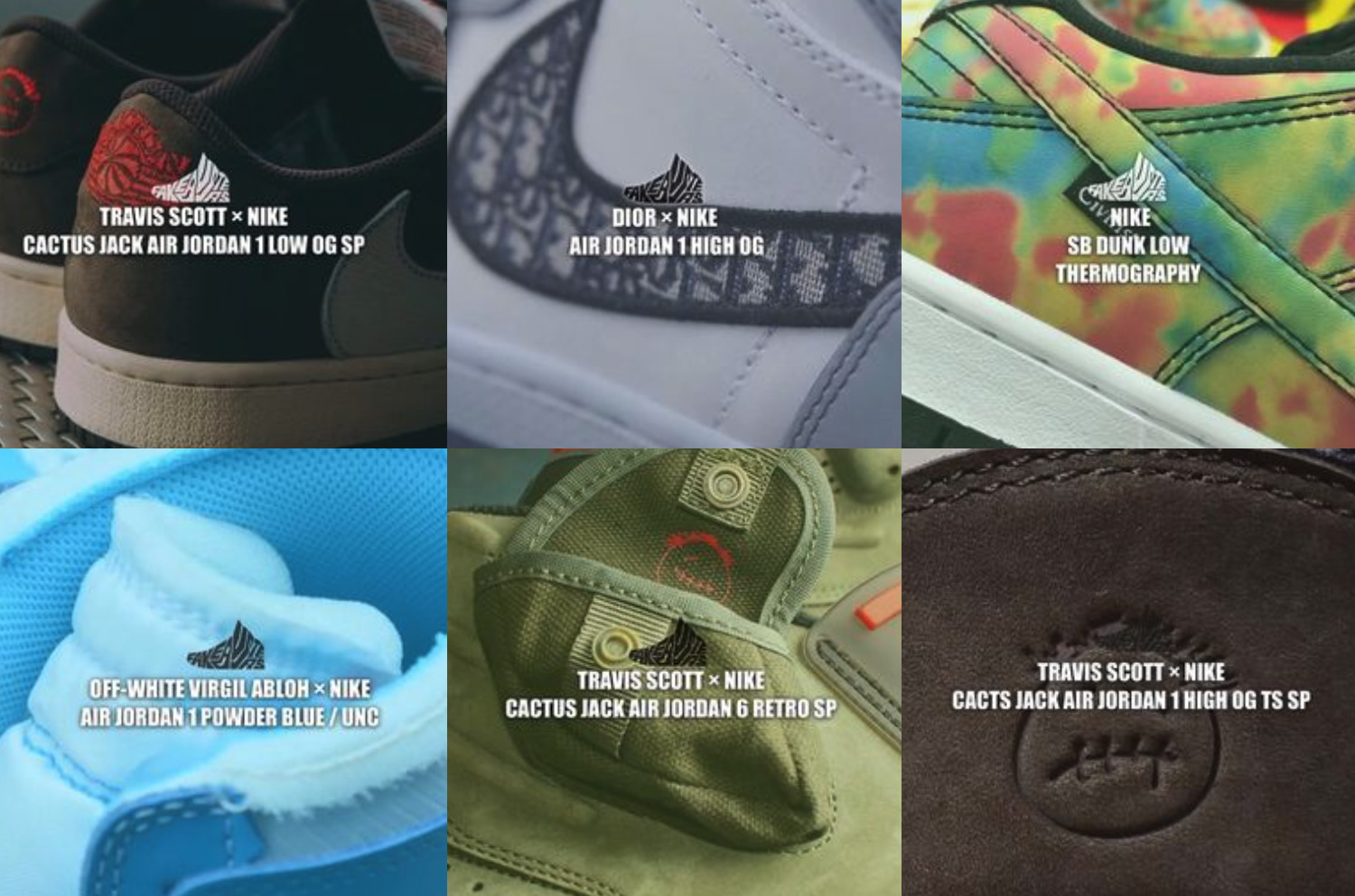 スニダン阪急メンズ東京ポップアップストアの偽造品展示