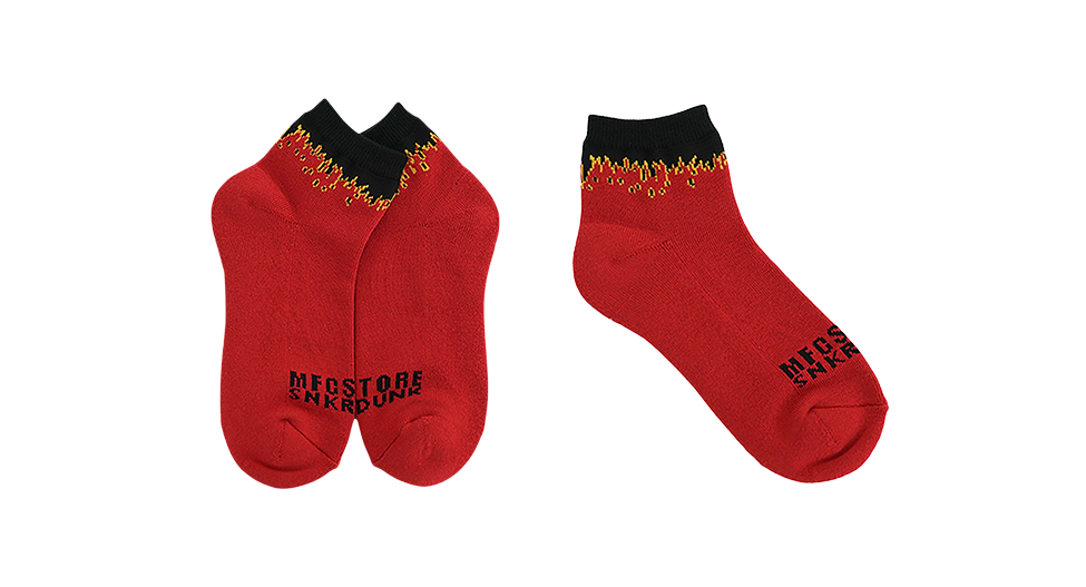 FLAME SOCKS(BLACK×RED)