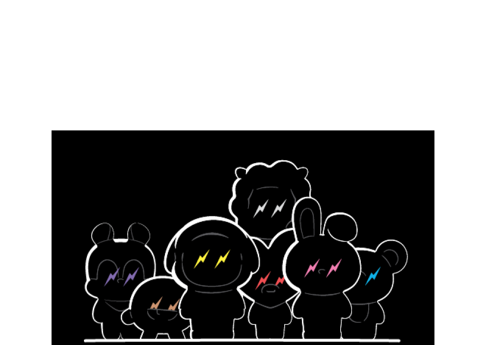 【新品】BT21 X FRAGMENT★ コンプリート7点 フラグメント 黒★ 藤原ヒロシのフラグメントxBT21 コラボがハイプドロップで発売